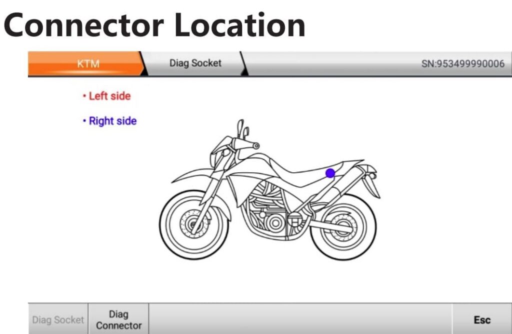 Connecting the Obdstar MS80 STD motorcycle diagnostic device 