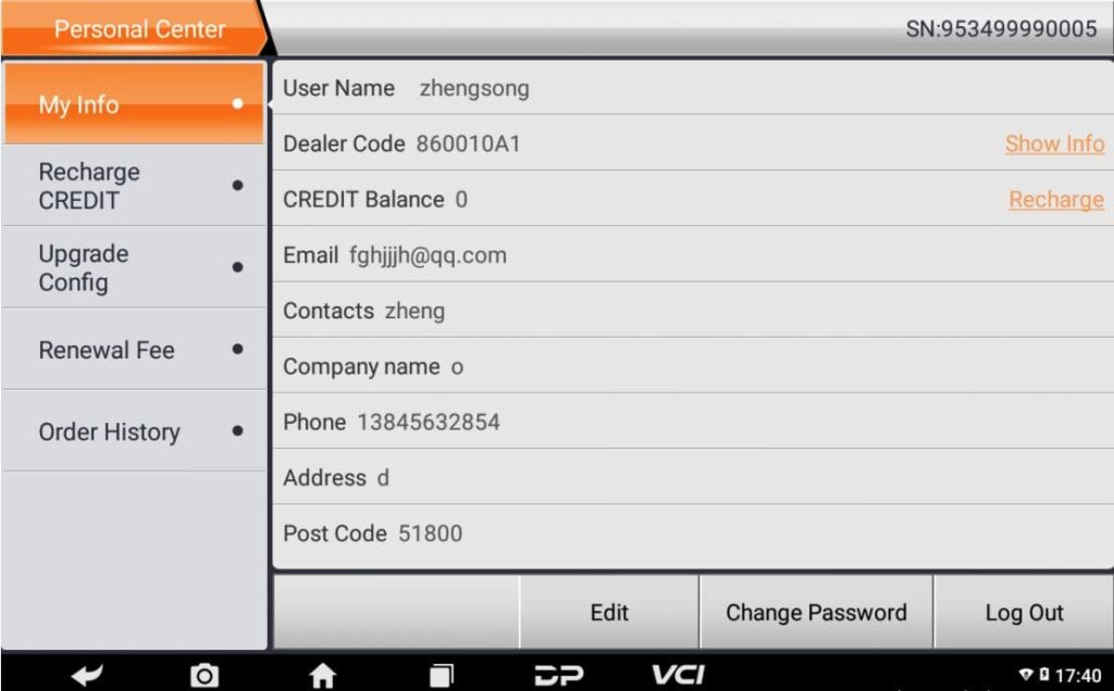 دخول المستخدمين الجدد في جهاز فحص وتشخيص دباب  MS80 STD2