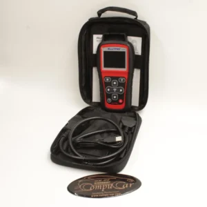 Autel TS508WF TPMS Service Tool and cables visible inside the protective soft carrying bag.