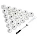 A variety of oil filter caps in different sizes, suitable for various vehicles