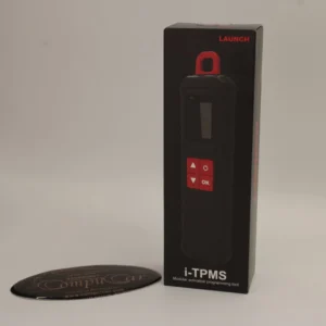 Vertical view of the Launch i-TPMS Wand box and the device, emphasizing the packaging design.
