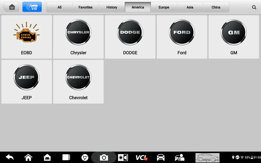  image showcasing the device's ability to scan USA Cars 