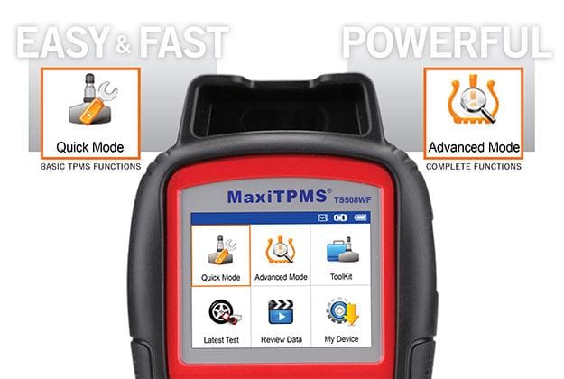 TPMS tools Service modes showing