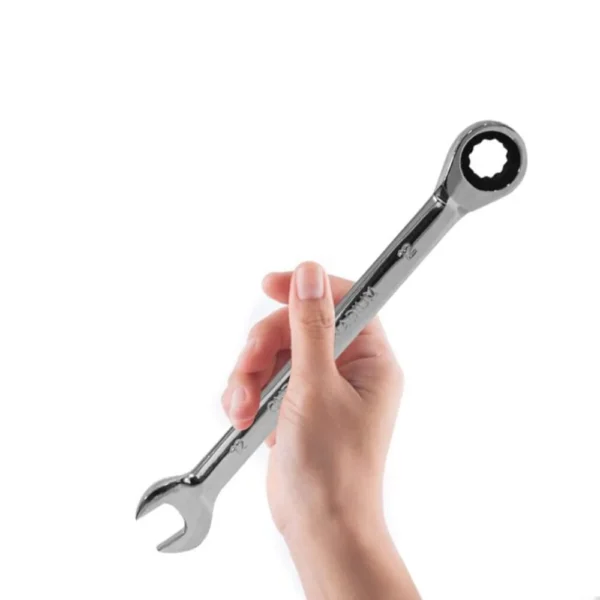 Ratcheting Combination Wrench with Open-end and box-end wrench in one tool