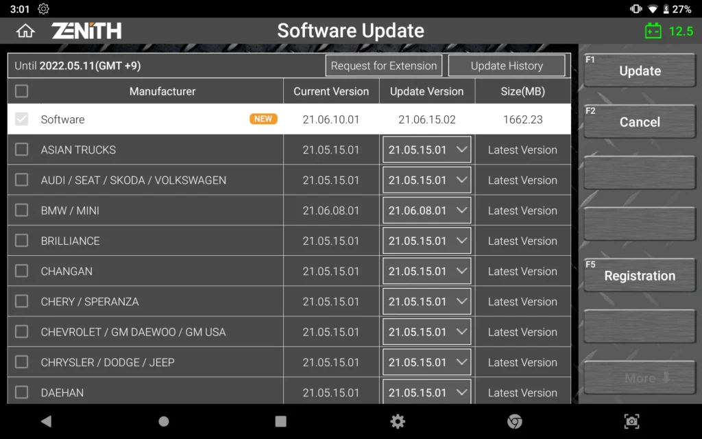 Smart Online Updates for car diagnostic software