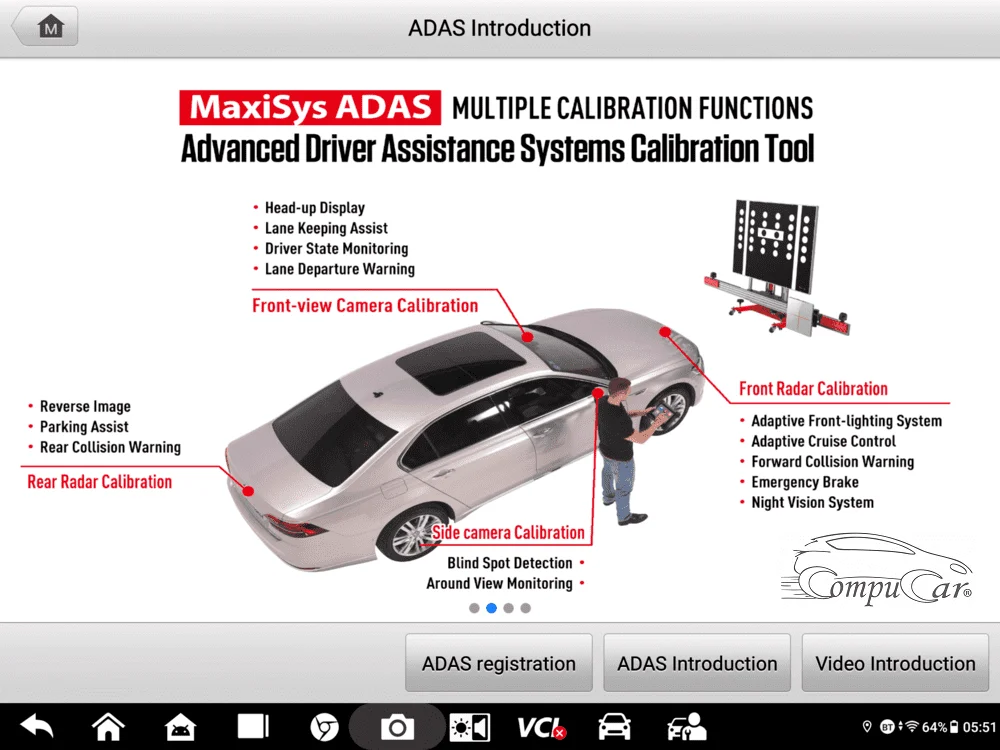 An image demonstrating the device's compatibility with ADAS software