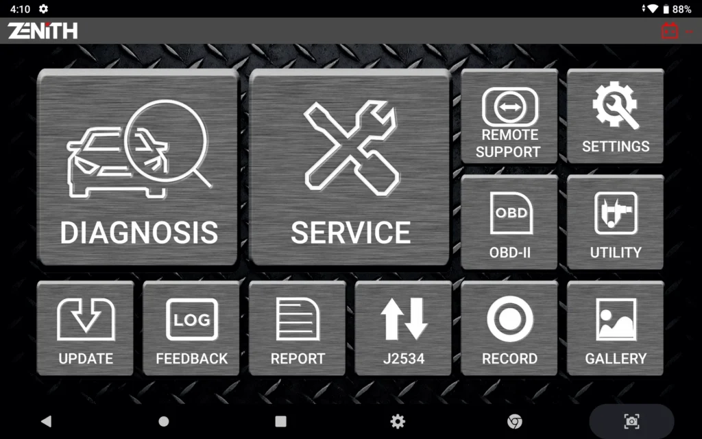 car diagnostic user-friendly interface with easy-to-understand icons