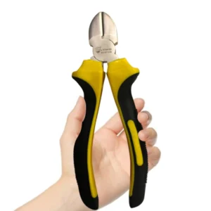 Close-up of diagonal cutting pliers that is ideal for precise wire cutting tasks