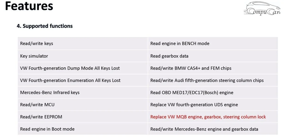 Powerful chip reader for car key programming