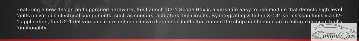 Additional Features of the Launch O2-1 Scopebox Car Fault Detection Tool