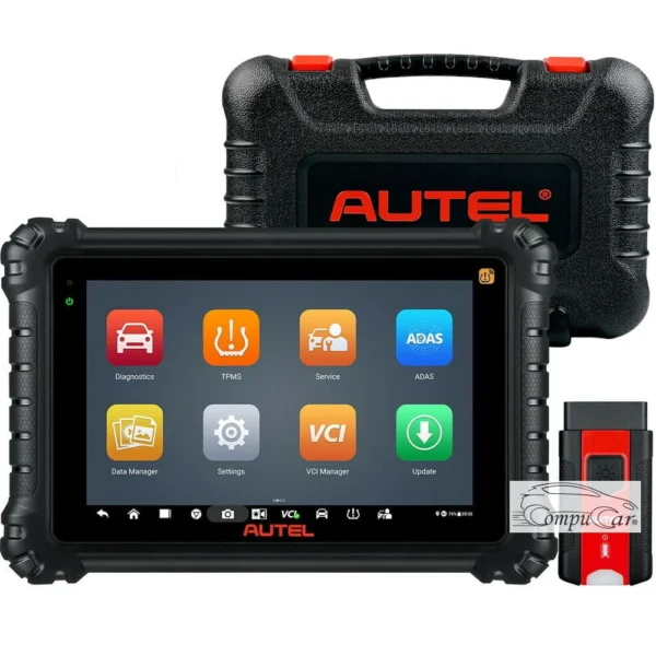 A close-up of the Autel MaxiSys MS906 Pro highlighting its sleek design and large display