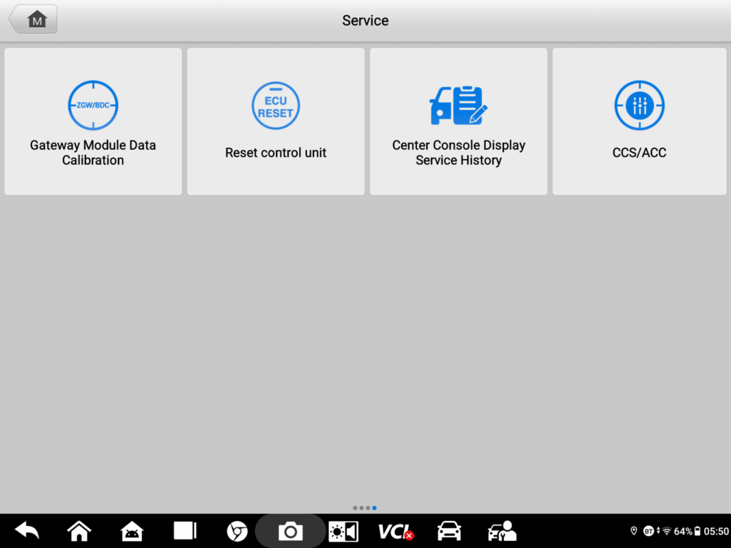 صورة الشاشة 2 لصفحة الوظائف الخاصة لجهاز فحص وبرمجة السيارات وكشف اعطالها اوتيل MS909
