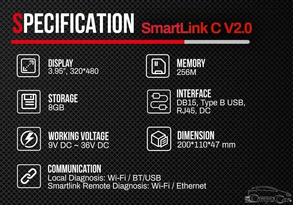 المواصفات التقنية لوحدة Smartlink في جهاز كشف اعطال السيارات باد 7 LAUNCH X-431 PAD VII