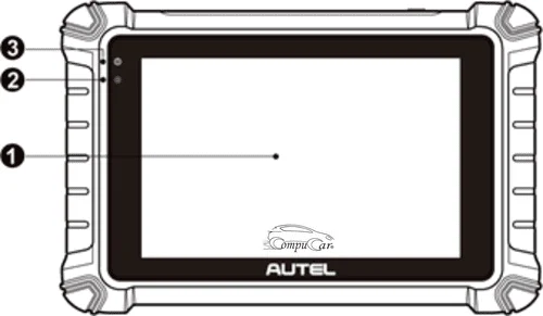 Illustrative image of the front interface of the MaxiCheck MX900 device 