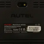 الملصق الخلفي والرقم التسلسلي لجهاز Autel MX900
