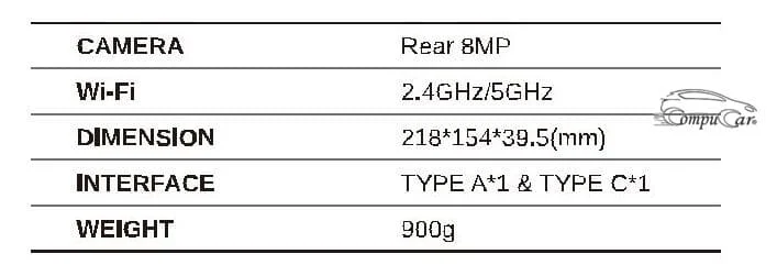 Technical Specifications of the LAUNCH CRP 919 MAX