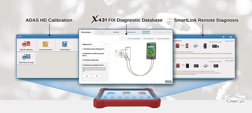 Remote diagnostics and ADAS calibration support with Launch X431 HD