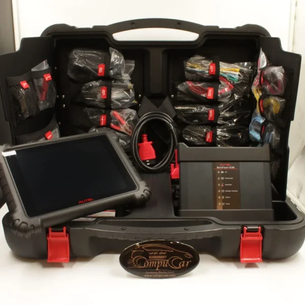 The Autel 919 tool kit carrying case, fully opened and organized, showcasing its internal components.