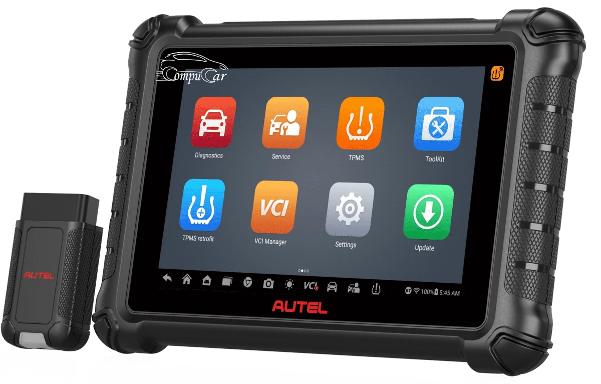 Autel Diagnostic tool MaxiDAS DS900TS Tablet and VCI showing user home interface