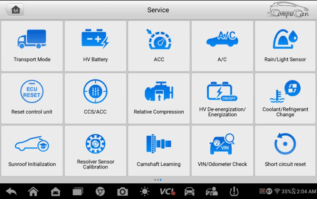 Hybrid and Electric Vehicle Specific Functions available in autel ds900-ts