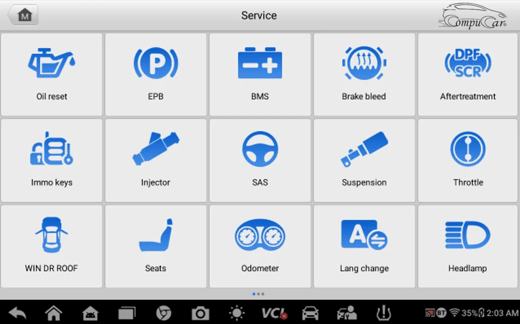 Special service Functions in the Autel MaxiDAS 900