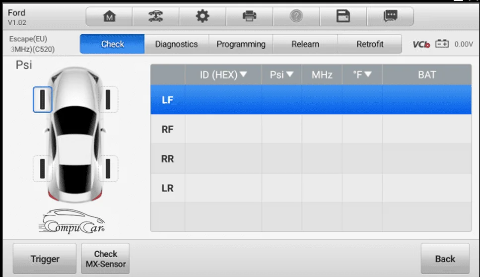 Advanced TPMS Diagnostics and programming with Full MaxiTPMS software