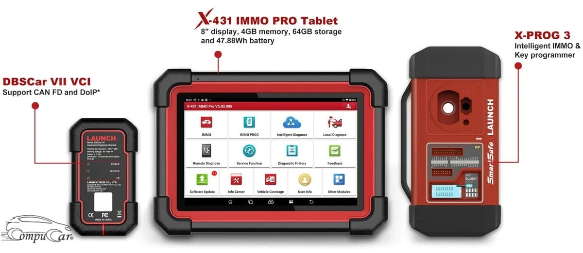 Launch X431 immo pro with vci and xprog3