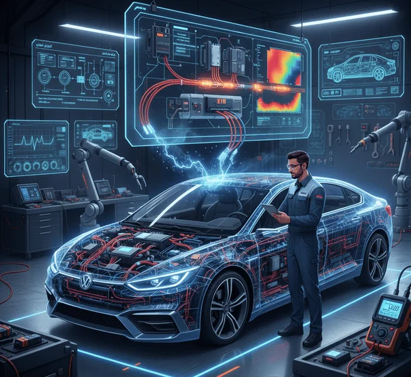 فحص تهريب الكهرباء في السيارة