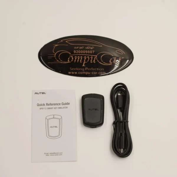 جهاز محاكاة المفتاح الذكي Autel APB112 Smart Key Emulator 1 محتويات طقم محاكي المفتاح الذكي Autel APB112: الجهاز، كيبل USB، ودليل المستخدم السريع.