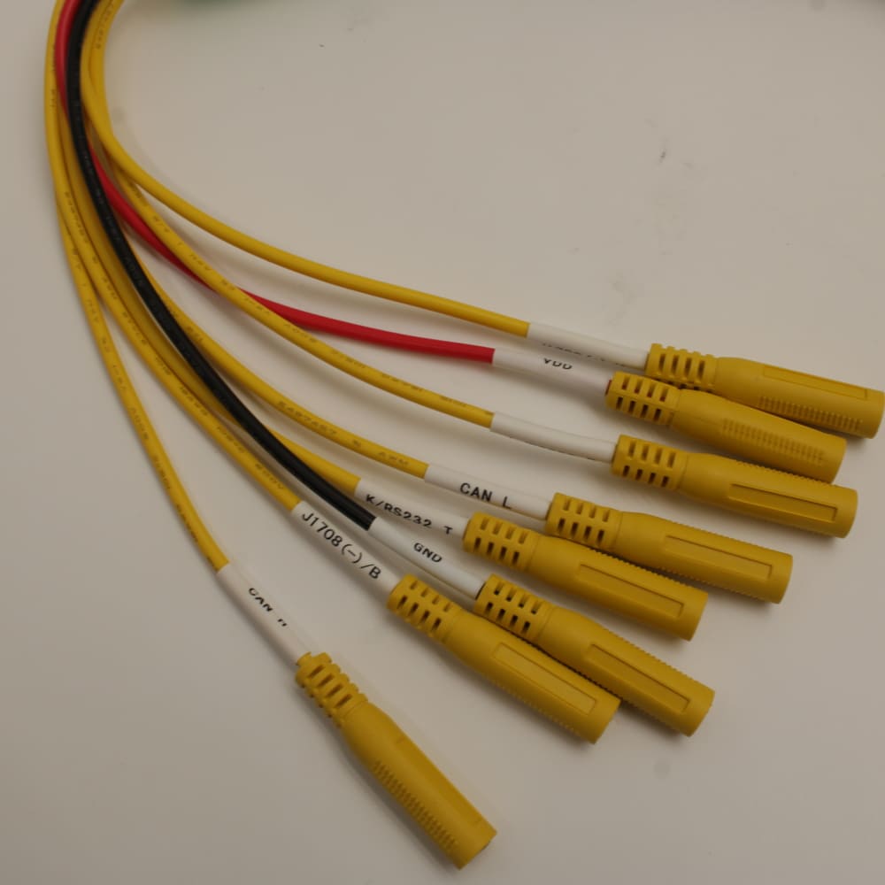 مجموعة فحص سيارات الكهرباء لأجهزة لانش X431 7 استخدام كيبل Jumper لتجاوز موصلات OBD العادية في فحص البطارية.