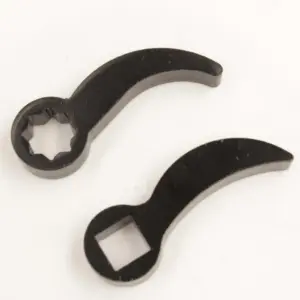 Pry bar wrench adapter set, two pieces with square and spline drive heads for half shaft removal
